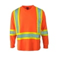 thumbnail image 1 of Forcefield Hi Vis V-Neck Long Sleeve Safety Tee, 1 of 2