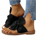 thumbnail image 3 of CEHVOM Women Open Toe Slide Bow-Knot Comfy Sandals Slippers Low Heeled Shoes, 3 of 5