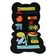 thumbnail image 4 of Sensory Busy Board Learning Activity Center | 7-in-1 Portable Life Skills Book | Fine Motor Practice, Letters, Numbers, Shapes | Interactive Buckles, Gears, Clocks | 60cm x 30cm | 15 Activities, 4 of 8