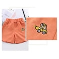thumbnail image 4 of MIASHUI Shorts Décontractés pour Garçons, Été, à Enfiler, Unis avec Poches, Orange, 4-5 Ans, 4 of 6