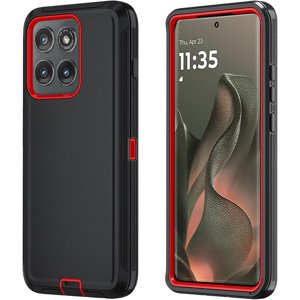 HCTian Phone Case for Motorola Moto Edge 5G 2025 Case, Heavy Duty Shockproof & Dropproof 3-Layer Cover Phone Case for Moto Edge 2025