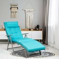 thumbnail image 1 of Costway 2PC  Outdoor Folding Chaise Lounge Chair w/Cushion Turquoise, 1 of 10