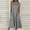 Grey, variant on HKEJIAOI Women's Casual Dresses Deals Clearance Valentine's Day Gift Fashion Women Solid Comfy Summer O-Neck Ladies Pockets Sleeveless Dress Blue