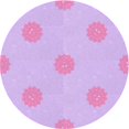 thumbnail image 1 of Ahgly Company Tapis Rond Lavable en Machine Intérieur Transitionnel Heliotrope Violet, 6 Pieds Rond, 1 of 7