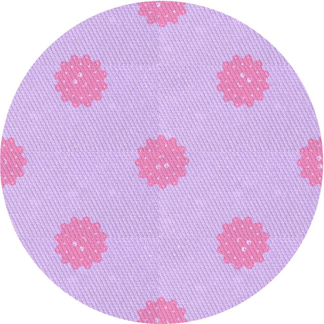 Ahgly Company Tapis Rond Lavable en Machine Intérieur Transitionnel Heliotrope Violet, 3 Pieds Rond