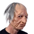 thumbnail image 4 of Gupgi Old Man Woman Mask, Realistic Halloween Human Wrinkle Face Mask, 4 of 4