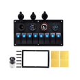 thumbnail image 1 of DC 12-24V Boat Marine Rocker Switch Panel LED Dual USB Socket Charger 1A&2.1A Voltmeter for Car RV Truck Camper GPS Mobiles ,Wide Applicability, 1 of 7