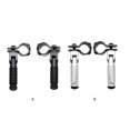 thumbnail image 3 of Baohd 2 Pieces Motorcycle Universal Pedals Folded Footrest Footpeg Electric Mounts Karts Scooters Collapsible Racing Black, 3 of 6