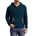 thumbnail image 2 of Yusimy Men's Casual Hooded Sweatshirt Solid Color Long Sleeve Drawstring Fashion Streetwear, 2 of 5