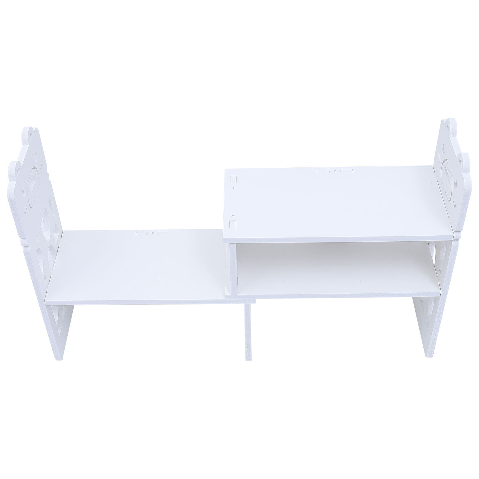 Minkissy 1Pc White Small Bookshelf Desktop Book Storage Shelf for Organizing Home Files