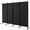 Black, variant on Costway 4-Panel Folding Room Divider 6FT Rolling Privacy Screen with Lockable Wheels Black