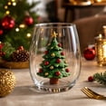 thumbnail image 1 of CQCYD Christmas Glass, 15oz/420ml Cute Christmas Collection Commemorative Drinking Glass, Large Capacity 2D Holiday Glassware for Dining Table Party Decor Christmas Gift for Family Friends, 1 of 6