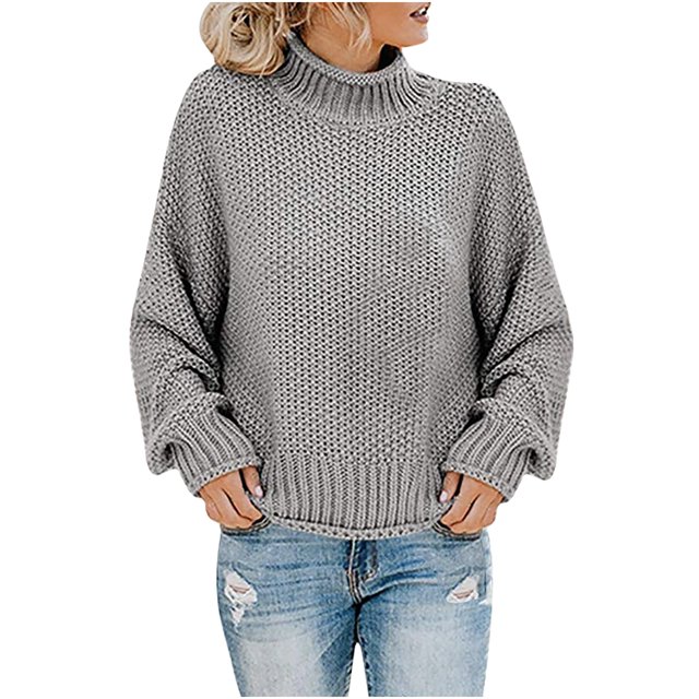 TIMIFIS Women's Crewneck Long Sleeve Sweater Fall Oversized Ribbed Knit Casual Loose Pullover Sweater Top OuterwearFall/Winter