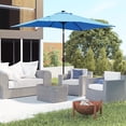 thumbnail image 2 of Outsunny Solar Parasol de Patio avec DEL et Inclinaison, Parasol de Table, Bleu Pâle, 2 of 10