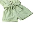 thumbnail image 5 of Baby Girl Sleeveless Romper Button Shorts with Belt Jumpsuit, 5 of 5