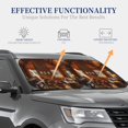 thumbnail image 4 of Lsque Cabane en Rondins à l'Intérieur 2 Pcs Pare-Soleil / Couvertures de Fenêtre Pliables / Accessoires de Voiture Réfléchissant UV pour Voitures Universelles SUV Camion-Moyen, 4 of 6