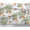 thumbnail image 3 of Soimoi Poly Georgette Fabric Tree & Kangaroo Animal Print Fabric by The Yard 52 Inch Wide, 3 of 3