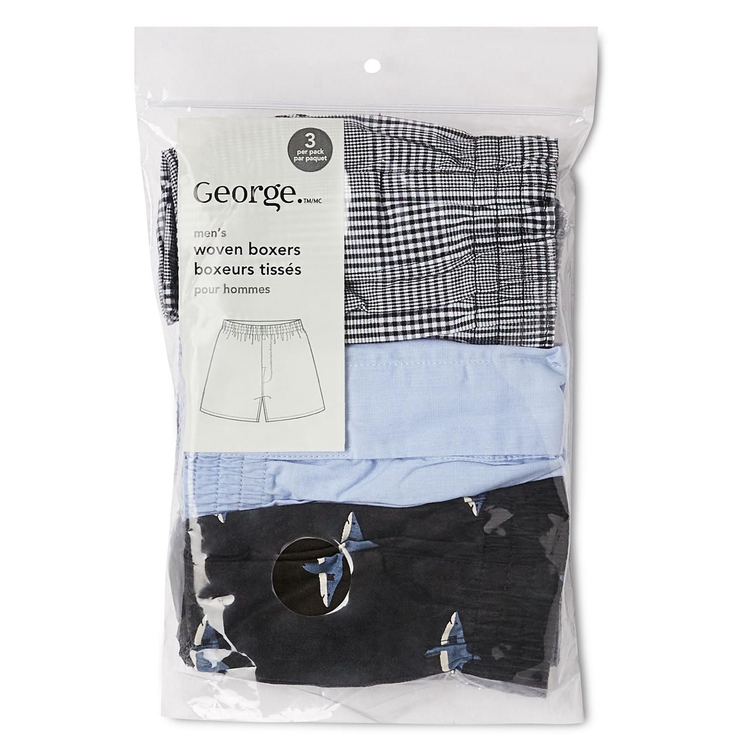 George Lizard Boxer George Men's Woven Boxers 3-Pack - Walmart.ca