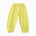thumbnail image 1 of Kogui Boys Jogger Pants Toddler Baby Boy Fall Pants Active Jogger Casual Athletic Trousers Solid Color Pocket Elastic Waist Harem Bottoms 6 12 Months (Yellow,6-12 Months), 1 of 1