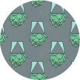 thumbnail image 1 of Ahgly Company Tapis d'Intérieur Lavable en Machine Carré Marbre Bleu, 3 Pieds Carré, 1 of 7