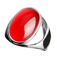 thumbnail image 1 of Stainless Steel Artificial Cat Eye Stone Ring Titanium Steel Ring, 1 of 3