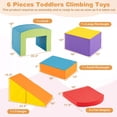 thumbnail image 3 of Costway 6 PCS Multi-color Climb and Crawl Activity Playset with Tunnel Slide Stairs & Ramp, 3 of 10