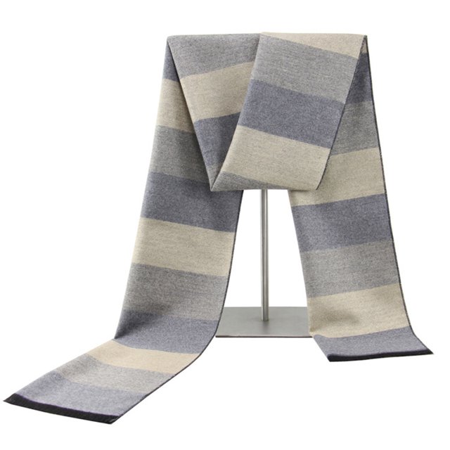 Striped Scarf Fashion Warm Windproof Winter Scarf Winter Neckerchief for Men