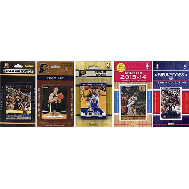 CandICollectables PACERS514TS NBA Indiana Pacers 5 Ensembles d'Équipe de Cartes à Échanger sous Licence Différents