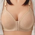 thumbnail image 1 of Pisexur Womens Front Closure Bras Underwire Solid Color V Neck Everyday Underwear Adjustable Strap Smooth Comfort Wireless Bralette Full Coverage T-Shirt Bra for Women, 1 of 3