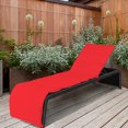 thumbnail image 1 of Gymax Adjustable Rattan Patio Recliner Chaise Lounge Chair w/ Red Cushion, 1 of 9