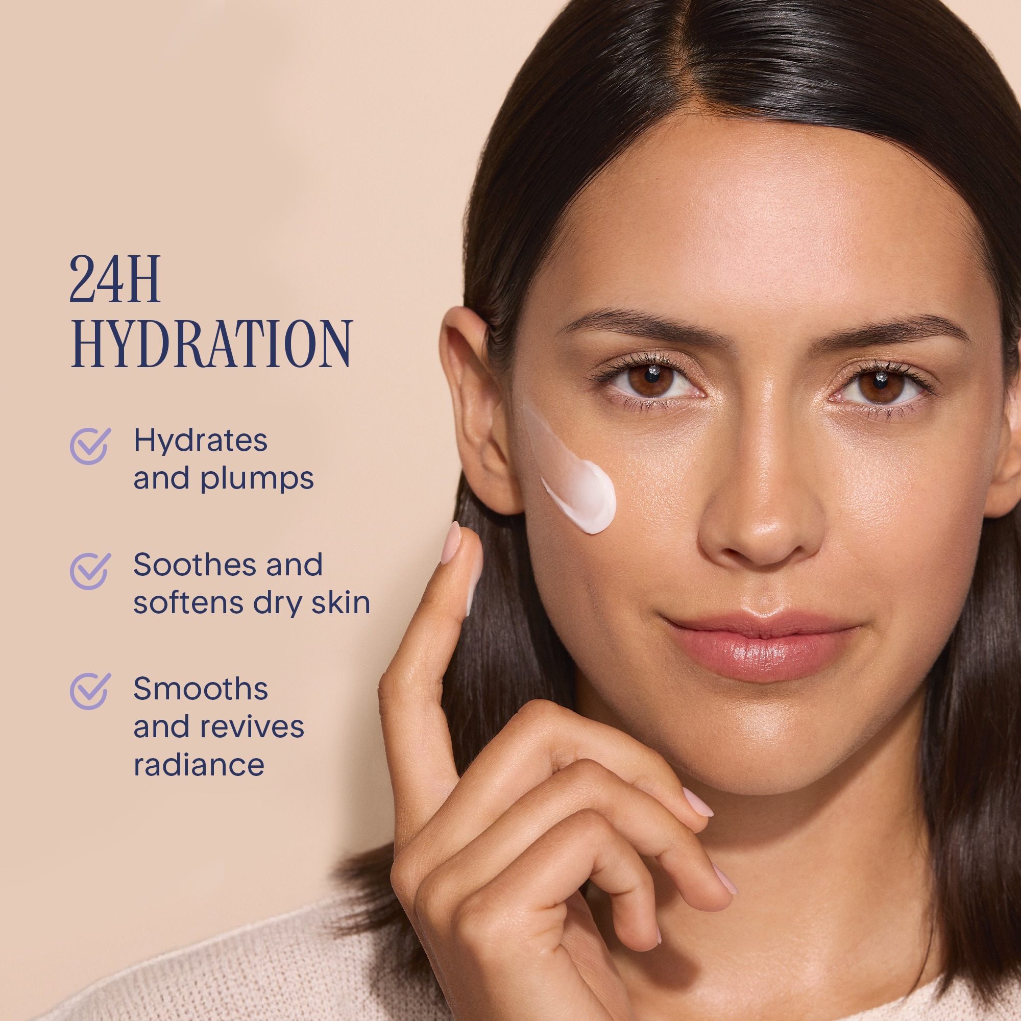 Marcelle Crème hydratante 24 h avec acide hyaluronique et niacinamide, 50 ml