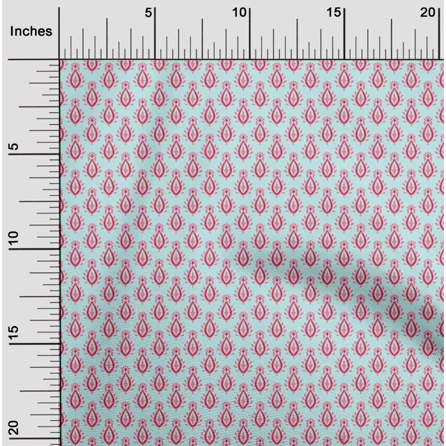 oneOone Cotton Poplin Fabric Floral Block Fabric Prints By Yard 56 Inch Wide