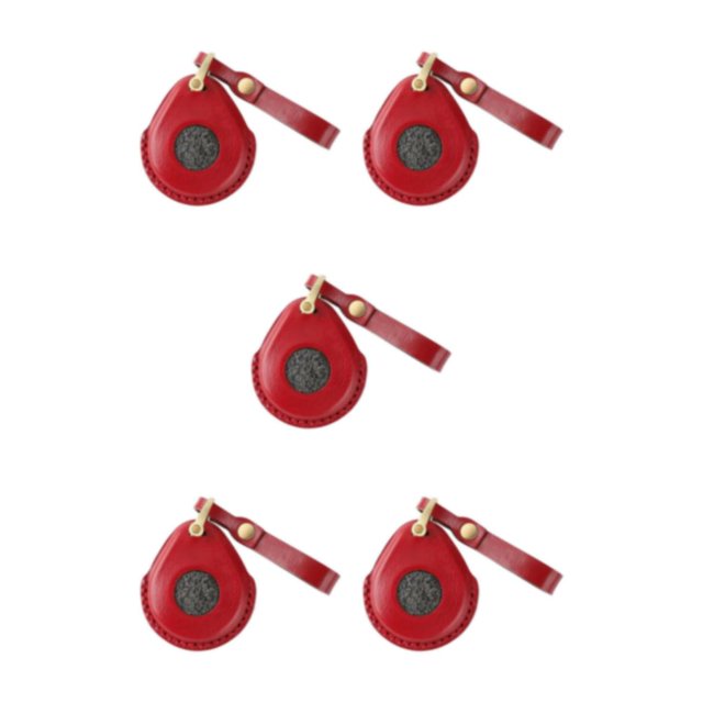 Decodeary Housse de Clé en Cuir PU Élégant pour Copain de Moto Noir Rouge 5Set