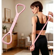 Vacemry 4Pcs Resistance Bands For Women, Silicone Elastic Exercise Bands For Working Out Arm Back Shoulder Training, Stretching Bands For Yoga Home Gym Fitness Decor