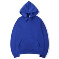thumbnail image 1 of MAWCLOS Ladies Sweatshirt Pocket Hoodies Solid Color Hooded Tops Casual Fall Drawstring Pullover Blue M, 1 of 6