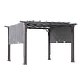thumbnail image 4 of HOMETRENDS 8 ft. x 10 ft. Steel Sling Top Pergola, Dark Grey, 4 of 9