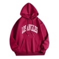 thumbnail image 1 of LUOGENLI Chandails à Capuchon pour Hommes Lot Coton Los Angeles Hommes Femmes Lettre Graphique à Capuche Imprimé Col Rond Manches Longues Chandail Hauts Chandails à Capuchon pour Hommes Chandail Coton Vin Taille TTG, 1 of 3