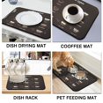 thumbnail image 2 of Extra-Absorbent Coffee Mat, 18x24 Inches - Perfect Countertop Companion for Coffee Lovers, Stain-Hiding, Rubber-Backed for Stability, Dish Drying Mat for Under Coffee Makers, 2 of 7