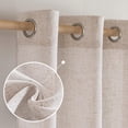 thumbnail image 1 of Rideaux en Lin Blanc Naturel Longueur 84 Pouces 2 Panneaux pour Chambre Salon, Draperies de Fenêtre en Lin Doux Épais Texturé Semi-Transparents Filtrant la Lumière Oeillets Aspect Toile de Jute Crème Ivoire Déco de Ferme, 1 of 5