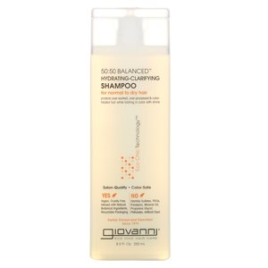 Giovanni, 50:50 Shampooing équilibré, hydratant-éclaircissant, pour cheveux normaux à secs, 8.5 ( ' )250 (en ml)
