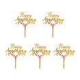 thumbnail image 2 of 5Pcs Cake Topper Happy Anniversary Design Decorative Acrylic Dessert Pastry Cupcake Picks for Party, 2 of 10