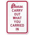 thumbnail image 1 of Wall Decor Warning Sign Decor 16x12 Tin Metal Signs Please Carry Out What You Carried in Sign Safety Sign Novelty Signs, 1 of 4