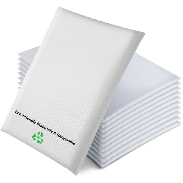 WiiGreen #00 240 PCS 6x9 Inch Poly Bubble Mailers, Padded Envelopes Bags with Peel and Seal for Gift, Packing and Shipping, Keep Safe and Protected, White (Usable Size: 5x9 Inch)