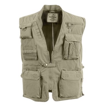 Rothco Deluxe Safari Outback Vest - Khaki, Small