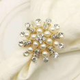 thumbnail image 1 of Round Pearls Napkin Rings Set of 6, Gold Napkin Rings Used for The Home Parties Christmas, and Wedding Decoration Everyday Use, 1 of 5