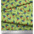 thumbnail image 2 of Soimoi Cotton Duck Fabric Text,Rugby Ball & Bird Cartoon Decor Fabric Printed Yard 56 Inch Wide, 2 of 3