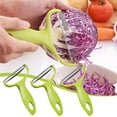 thumbnail image 1 of UsRHHA 3Pack Stainless Steel Cabbage Cutter Vegetable Peeler, Multi-Functional Kitchen Grater for Slicing Shredding, Food Prep Tools for Home Cooking, 1 of 7