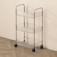 thumbnail image 1 of QTOCIO 3-Tier Rolling Storage Cart With Wheels- Plastic Multi-Room Organizer For Kitchen- Living Room-Office -Bathroom, 1 of 3