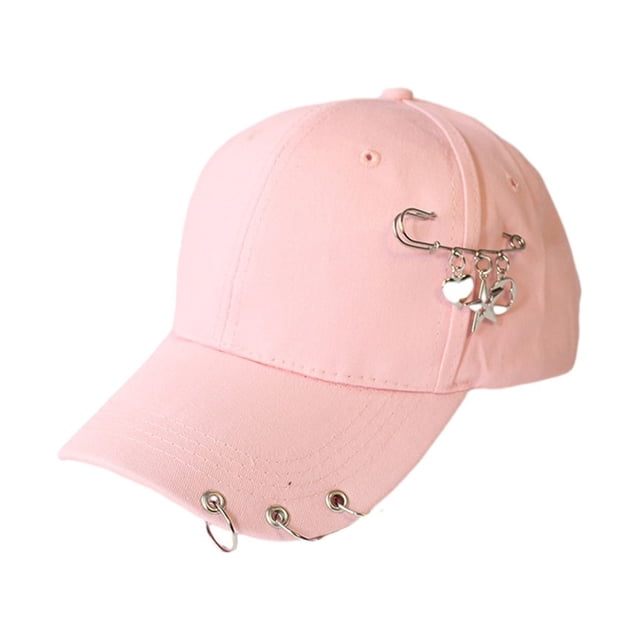 fastboy Wide Application Ring Baseball Cap For Various Occasions Elegant Comfortable Hat Adjustable Belt Pin Pink 1Set