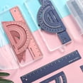 thumbnail image 4 of Cqxid Office Cabinet Under $10 Home & Garden Office&Craft&Stationery Triangular Ruler Set 4 Pieces Aluminum Alloy Ruler Metal Drafting Ruler Geometric Protractor For Students Draftsmen School, 4 of 9